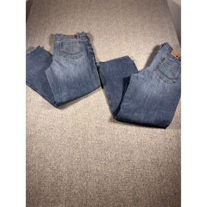 Hawk Jeans 38x32 Blue Denim Straight Leg Cotton Casual Pants Mens